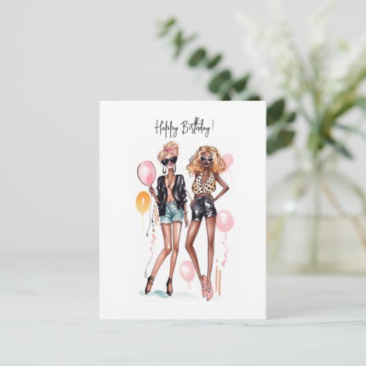 Carte Postale Anniversaire (Debout devant)