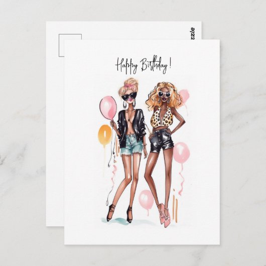 Carte Postale Anniversaire (Devant / Derrière)