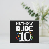 Carte Postale Anniversaire 10 ans Enfant de 10 ans Anniversaire  (Debout devant)