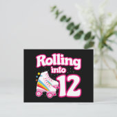 Carte Postale Anniversaire 12 Ans Patin à Roulettes 12 Ans (Debout devant)