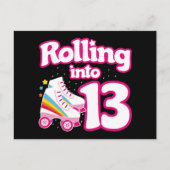 Carte Postale Anniversaire 13 ans patin à roulettes 13 ans (Devant)