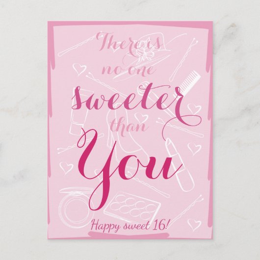 Carte Postale Anniversaire 16 ans (Devant)
