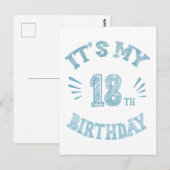 Carte Postale anniversaire 18 (Devant / Derrière)