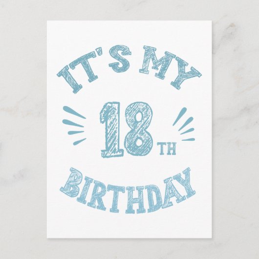 Carte Postale anniversaire 18 (Devant)