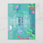 Carte Postale Anniversaire 1ère année Under The Sea Océan (Devant)