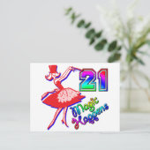 Carte Postale Anniversaire 21 ans (Debout devant)