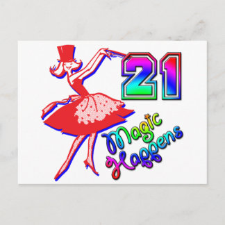 Carte Postale Anniversaire 21 ans