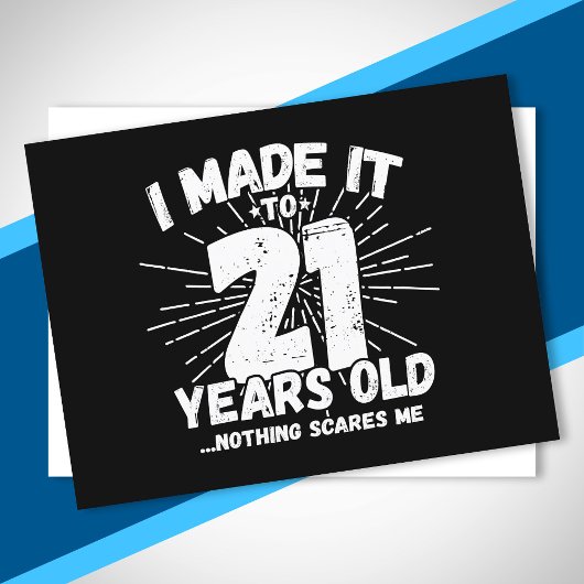 Carte Postale Anniversaire 21 Ans - Mème d'anniversaire - 21e dr