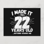 Carte Postale Anniversaire 22 Ans Sarcastique Mème Drôle 22e Ann (Devant)