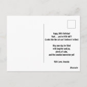 Carte Postale Anniversaire 30 Ans Chat Noir et Blanc Humour Mign (Dos)