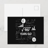 Carte Postale Anniversaire 31 ans Racine carrée Math 31 ans Anni (Devant / Derrière)