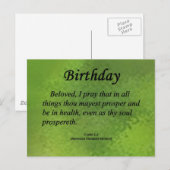 Carte Postale Anniversaire 3 Jean 1-2 (Devant / Derrière)