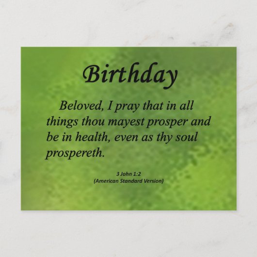 Carte Postale Anniversaire 3 Jean 1-2 (Devant)