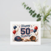 Carte Postale Anniversaire 50 ans Baseball  (Debout devant)