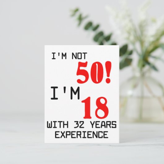 Carte Postale Anniversaire 50e (Debout devant)