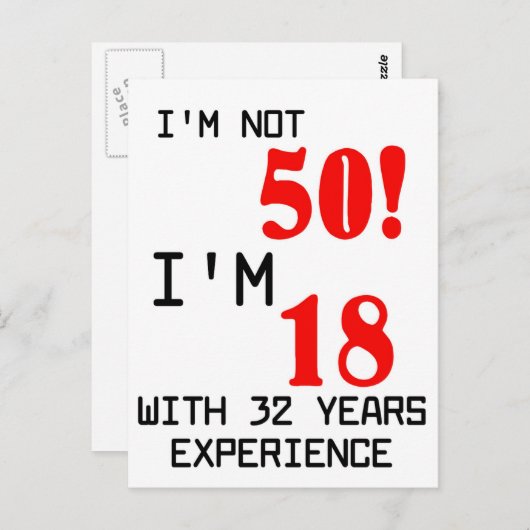 Carte Postale Anniversaire 50e (Devant / Derrière)