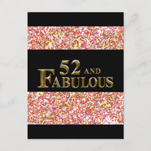 Carte Postale Anniversaire 52 ans (Devant)