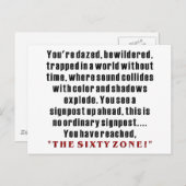 Carte Postale Anniversaire 60 ans (Devant / Derrière)