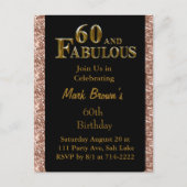 Carte Postale Anniversaire 60 ans (Devant)