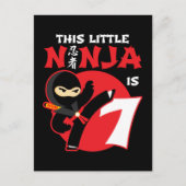 Carte Postale Anniversaire 7 ans Enfants Fête Petit Ninja 7 ans (Devant)