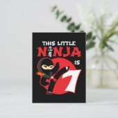 Carte Postale Anniversaire 7 ans Fête Enfants 7 Ans Petits Ninja (Debout devant)