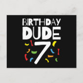 Carte Postale Anniversaire 7 ans Garçon 7 Ans Fête Anniversaire  (Devant)