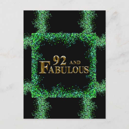 Carte Postale Anniversaire 92 ans (Devant)