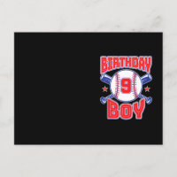Anniversaire 9 ans Baseball Grand Numéro Neuf 9 An