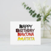 Carte Postale Anniversaire allemand Hakuna Matata Art Imprimer (Debout devant)
