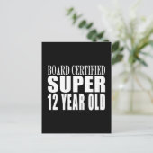 Carte Postale Anniversaire amusant B. Certifié Super Douze Ancie (Debout devant)