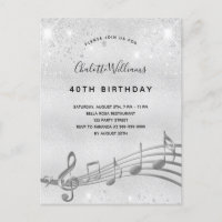 Anniversaire argent note 40e invitation