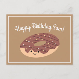 Carte Postale Anniversaire au Chocolat Brun