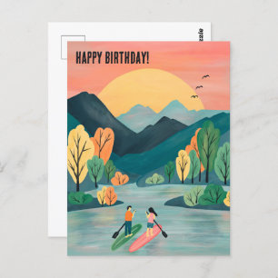 Carte Postale Anniversaire Aventures Paddleboard SUP Paddleboard