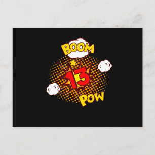 Carte Postale ANNIVERSAIRE BD 13 13e anniversaire 13 ans BD