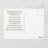 Carte Postale Anniversaire Bible Verse Gold Frame Daisées (Dos)