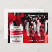 Carte postale Anniversaire Bouteille et lunettes (Devant / Derrière)