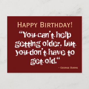 Carte postale Anniversaire - Burns