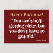 Carte postale Anniversaire - Burns (Devant)