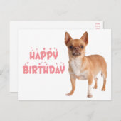 Carte Postale Anniversaire Chien Chien Chien Chiot Mignonne Funn (Devant / Derrière)
