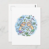 Carte Postale Anniversaire corail (Devant / Derrière)