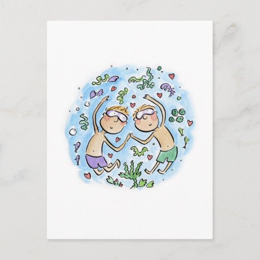 Carte Postale Anniversaire corail (Devant)