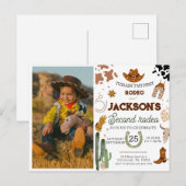 Carte Postale Anniversaire Cowboy 2ème anniversaire Fête de rodé (Devant / Derrière)