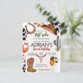 Carte Postale Anniversaire Cowboy 2ème Fête d'anniversaire de Ro (Debout devant)