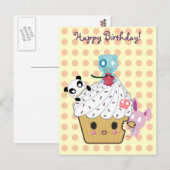 Carte Postale Anniversaire Cupcake Attaque ! (Devant / Derrière)