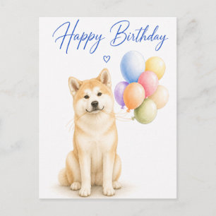 Carte Postale Anniversaire d'Akita