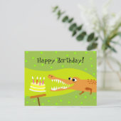 Carte Postale Anniversaire d'alligator (Debout devant)