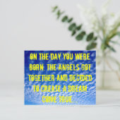 Carte Postale Anniversaire d'Angel (Debout devant)