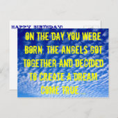 Carte Postale Anniversaire d'Angel (Devant / Derrière)