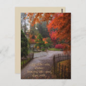 Carte postale Anniversaire d'automne (Devant / Derrière)