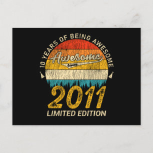 Carte Postale anniversaire de 10 ans 2011 stupéfiant depuis 10e 